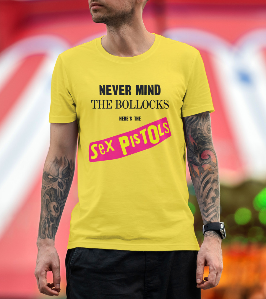 Never Mind The Bollocks Here's The Sex Pistols Classic Punk Rock Album Cover T-Shirt