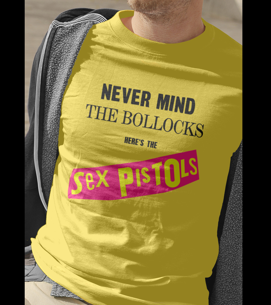 Never Mind The Bollocks Here's The Sex Pistols Classic Punk Rock Album Cover T-Shirt