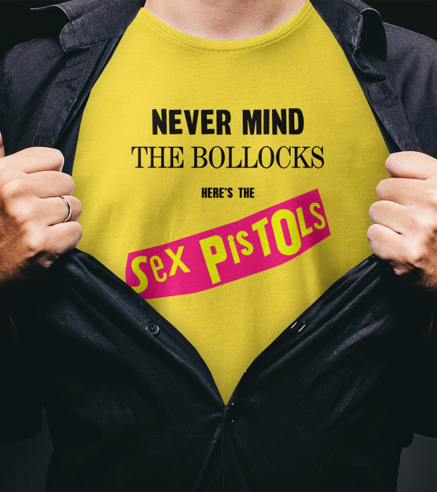 Never Mind The Bollocks Here's The Sex Pistols Classic Punk Rock Album Cover T-Shirt