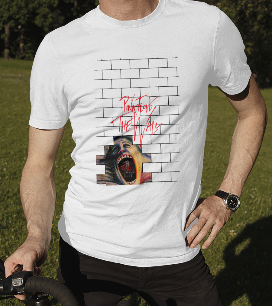 Pink Floyd The Wall Scream Art On Brick T-Shirt
