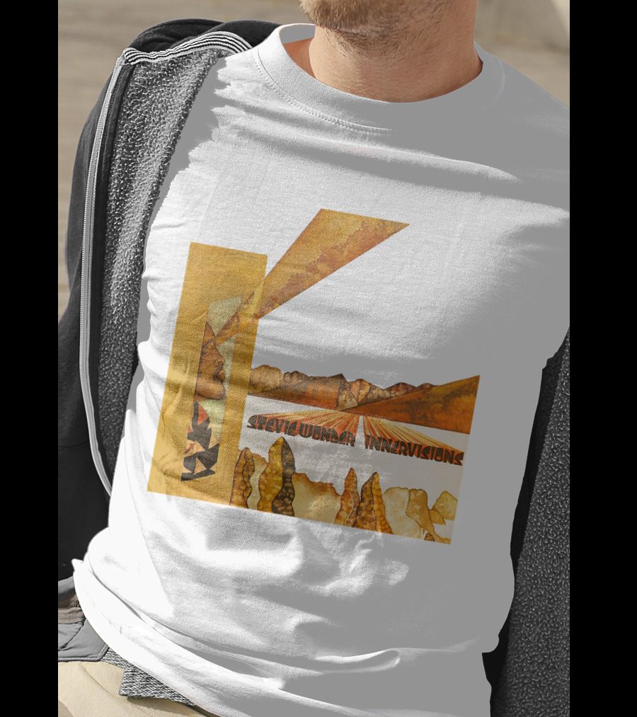 Stevie Wonder Innervisions Album Art Landscape Motif T-Shirt