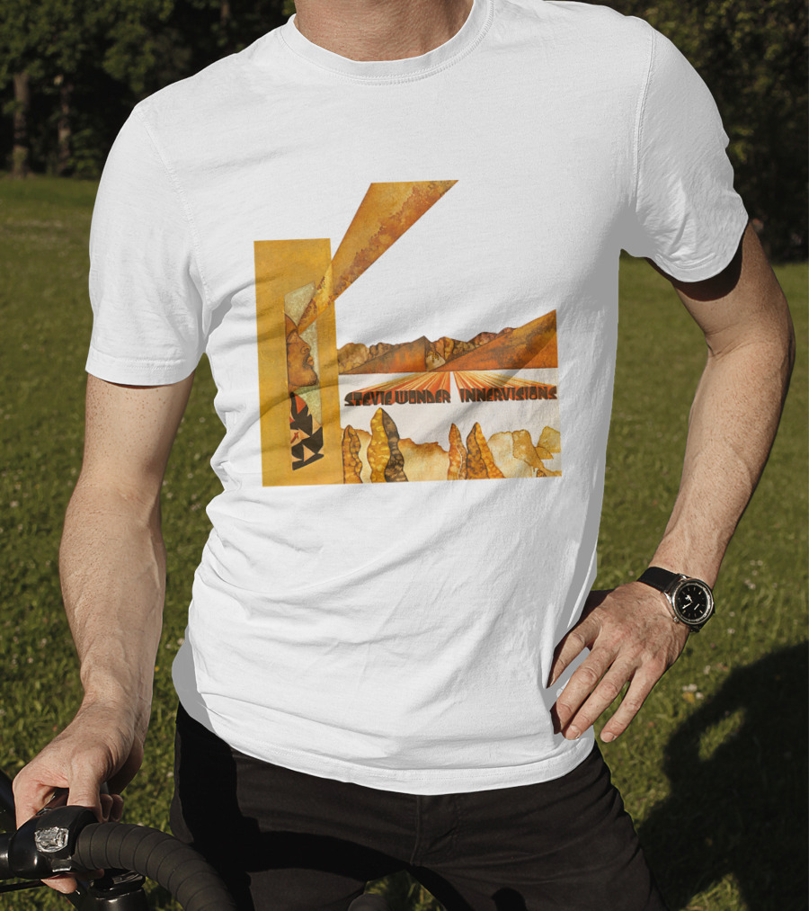 Stevie Wonder Innervisions Album Art Landscape Motif T-Shirt