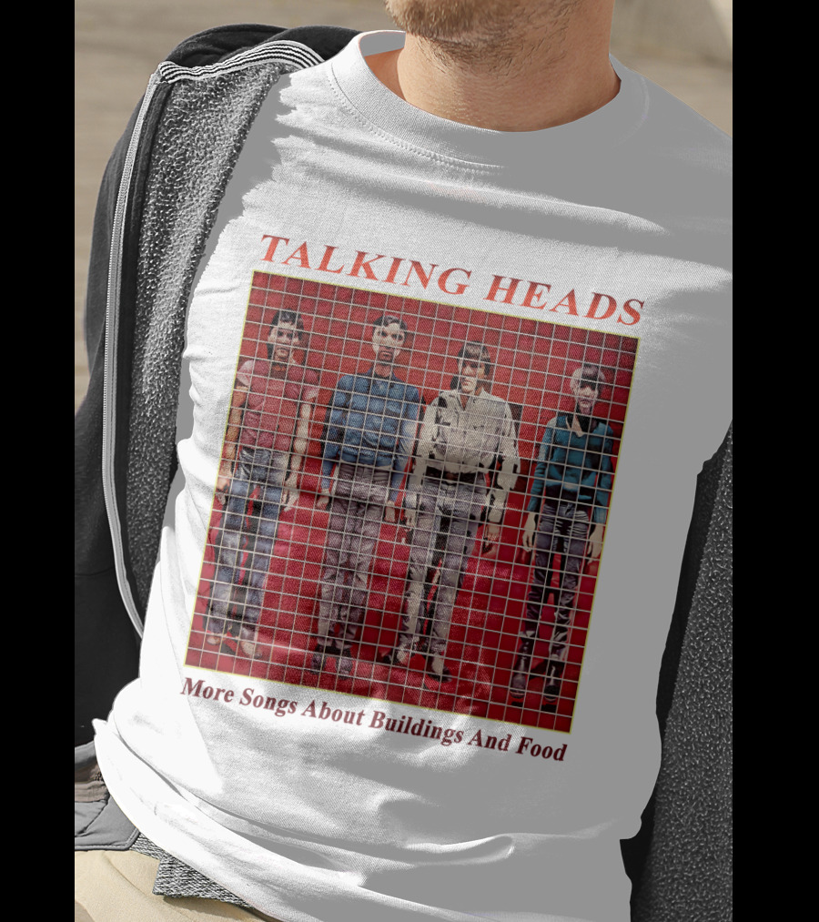 TALKING HEADS More Songs About Buildings And Food Album Cover With Grid T-Shirt