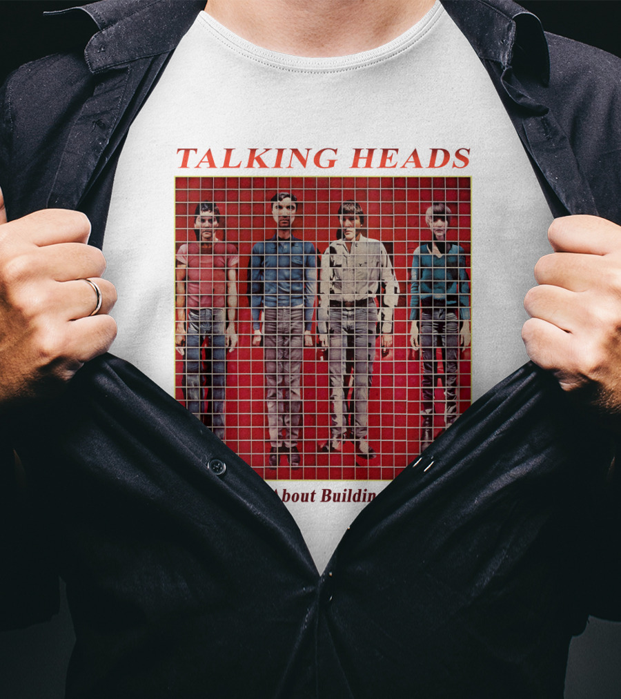 TALKING HEADS More Songs About Buildings And Food Album Cover With Grid T-Shirt