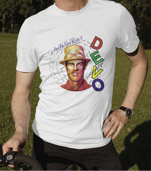 Are We Not Men? DEVO Retro Style Hat T-Shirt