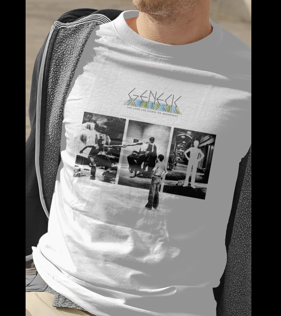 Genesis The Lamb Lies Down On Broadway Vintage Album Cover Montage T-Shirt