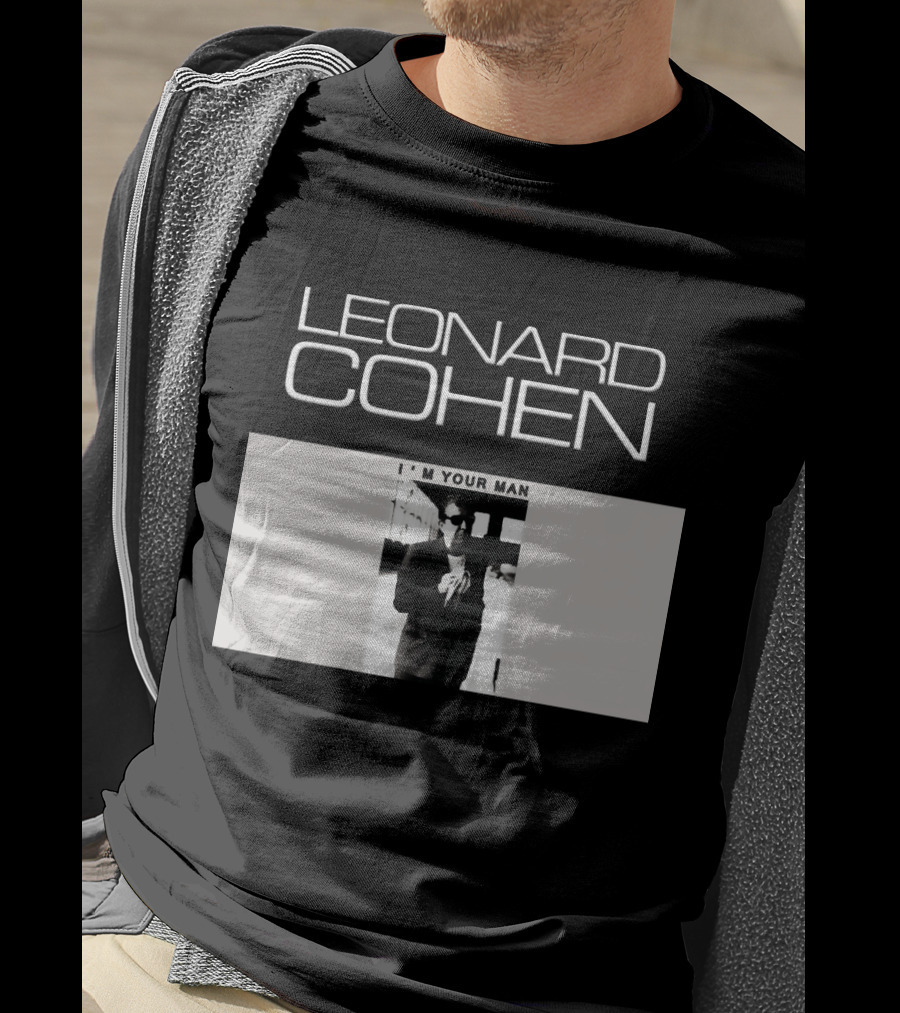 LEONARD COHEN I'M YOUR MAN Classic Monochrome T-Shirt