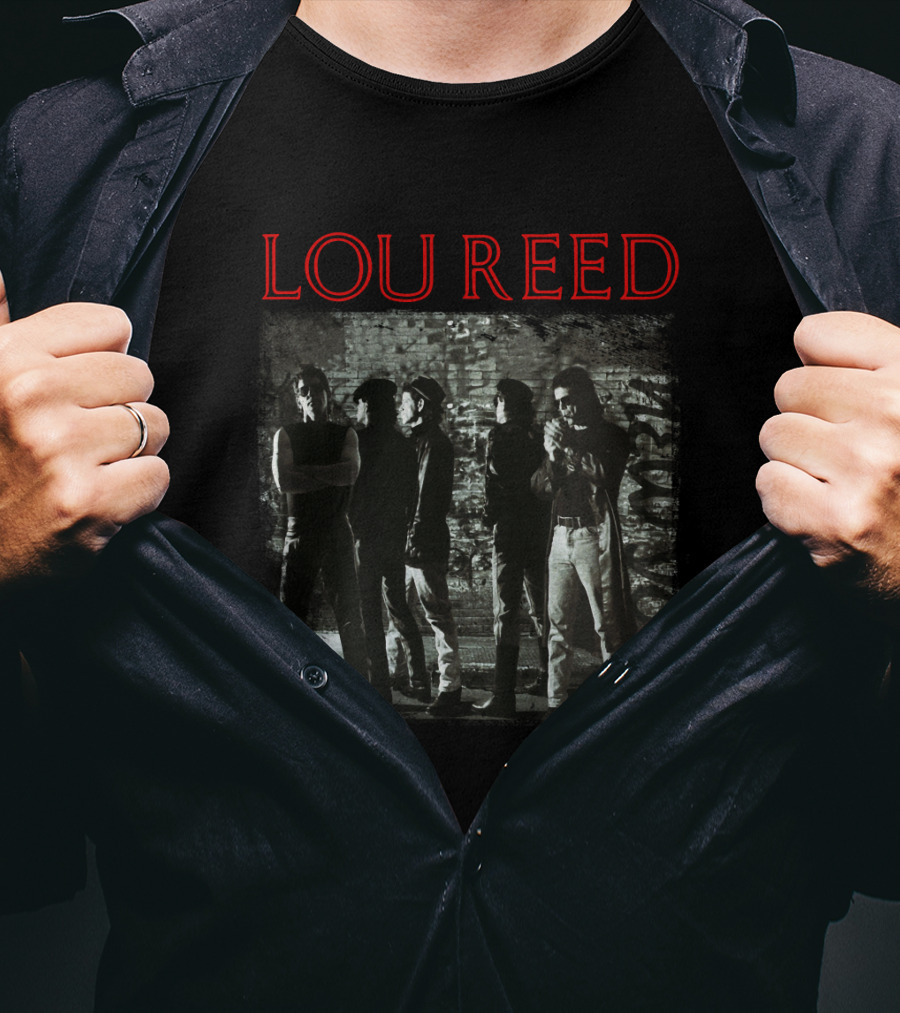 Lou Reed Vintage Band Photo Monochrome Style T-Shirt