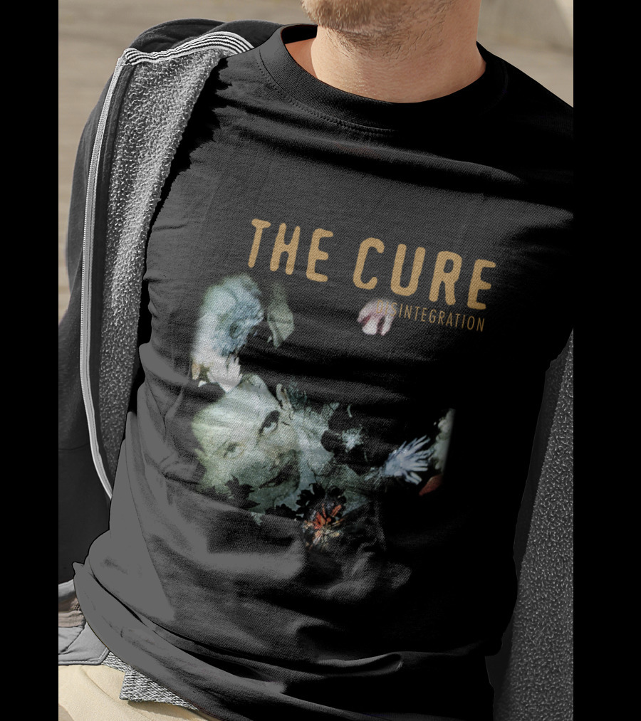 The Cure Disintegration Album Cover Floral Collage T-Shirt