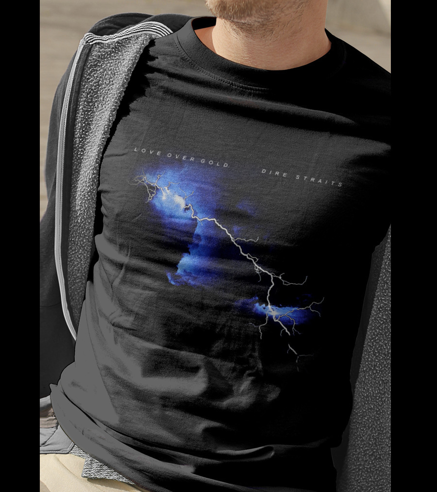Dire Straits Love Over Gold Lightning Album T-Shirt