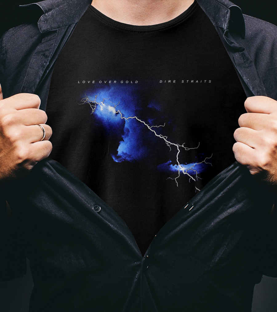 Dire Straits Love Over Gold Lightning Album T-Shirt