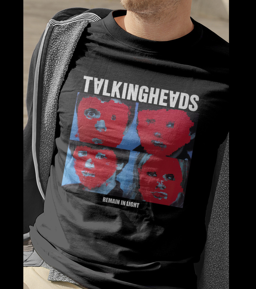 Talking Heads Remain In Light Pixelated Faces Album Cover T-Shirt