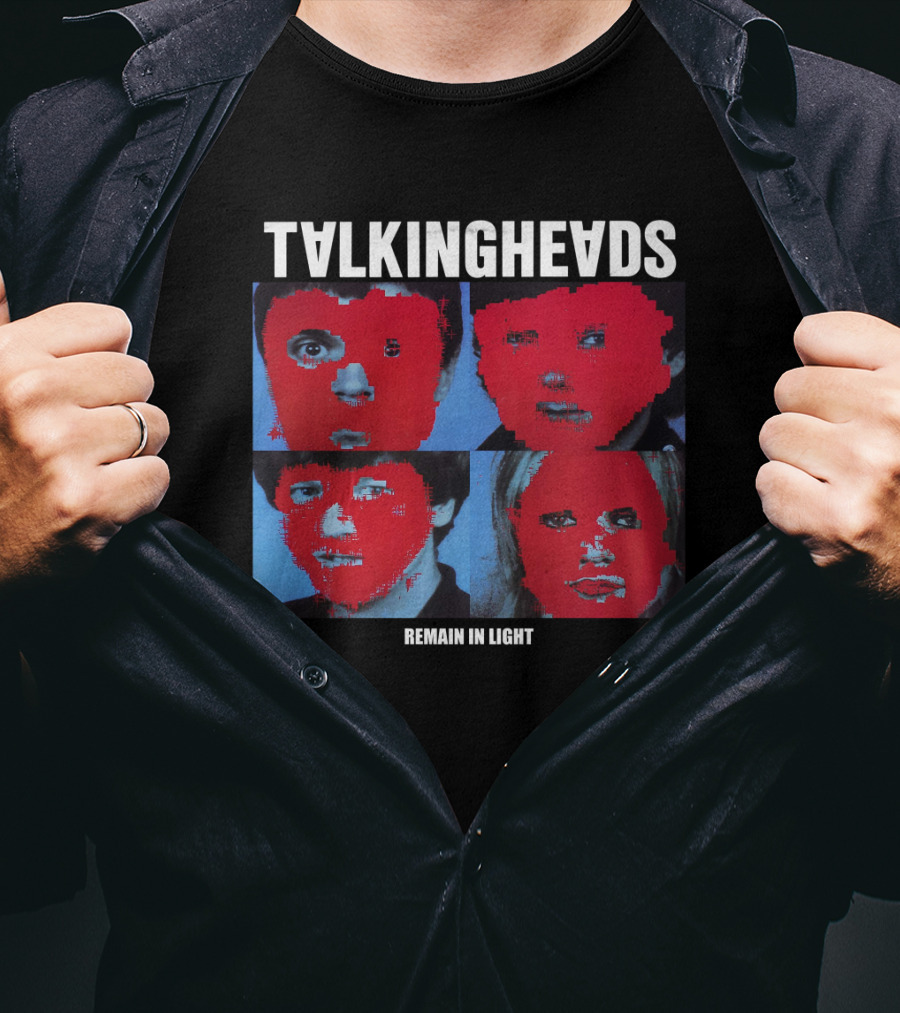 Talking Heads Remain In Light Pixelated Faces Album Cover T-Shirt