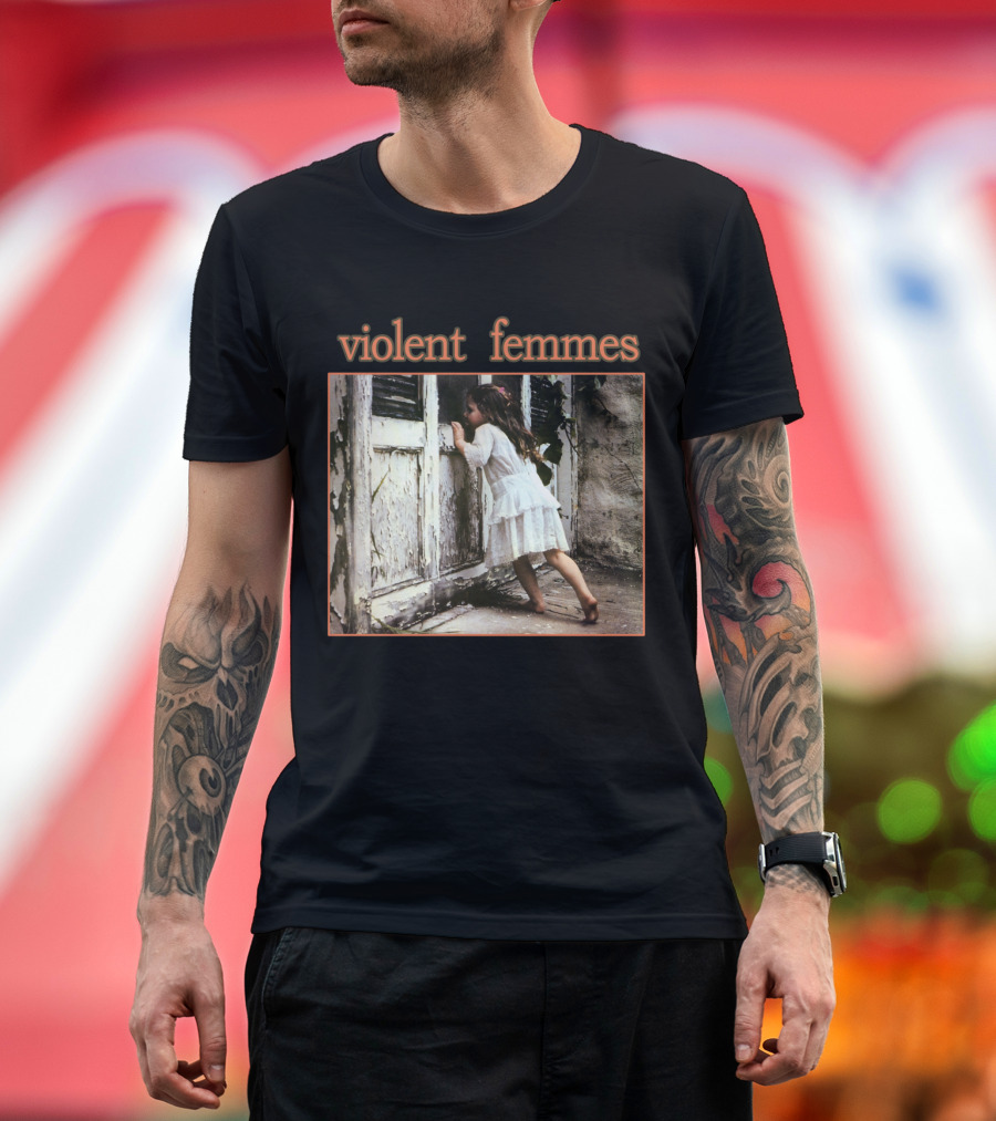 Violent Femmes Child Peeking Through Doorway Album Cover T-Shirt