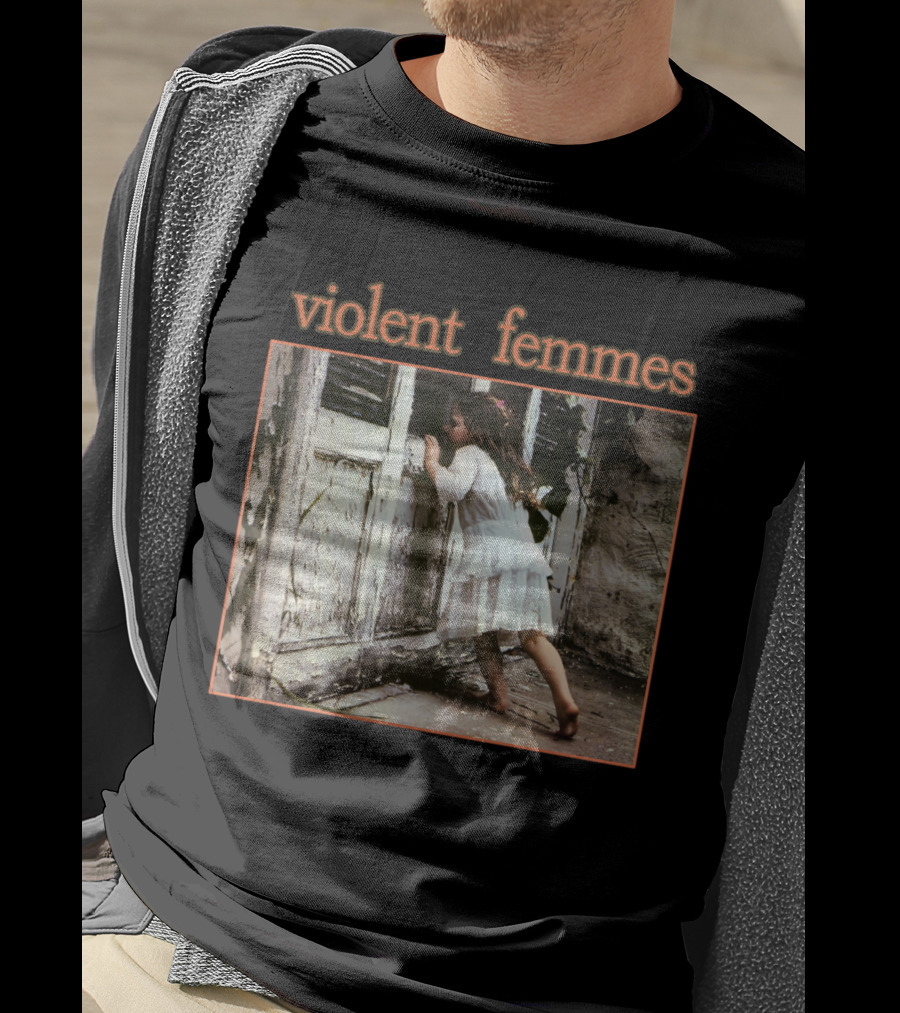 Violent Femmes Child Peeking Through Doorway Album Cover T-Shirt