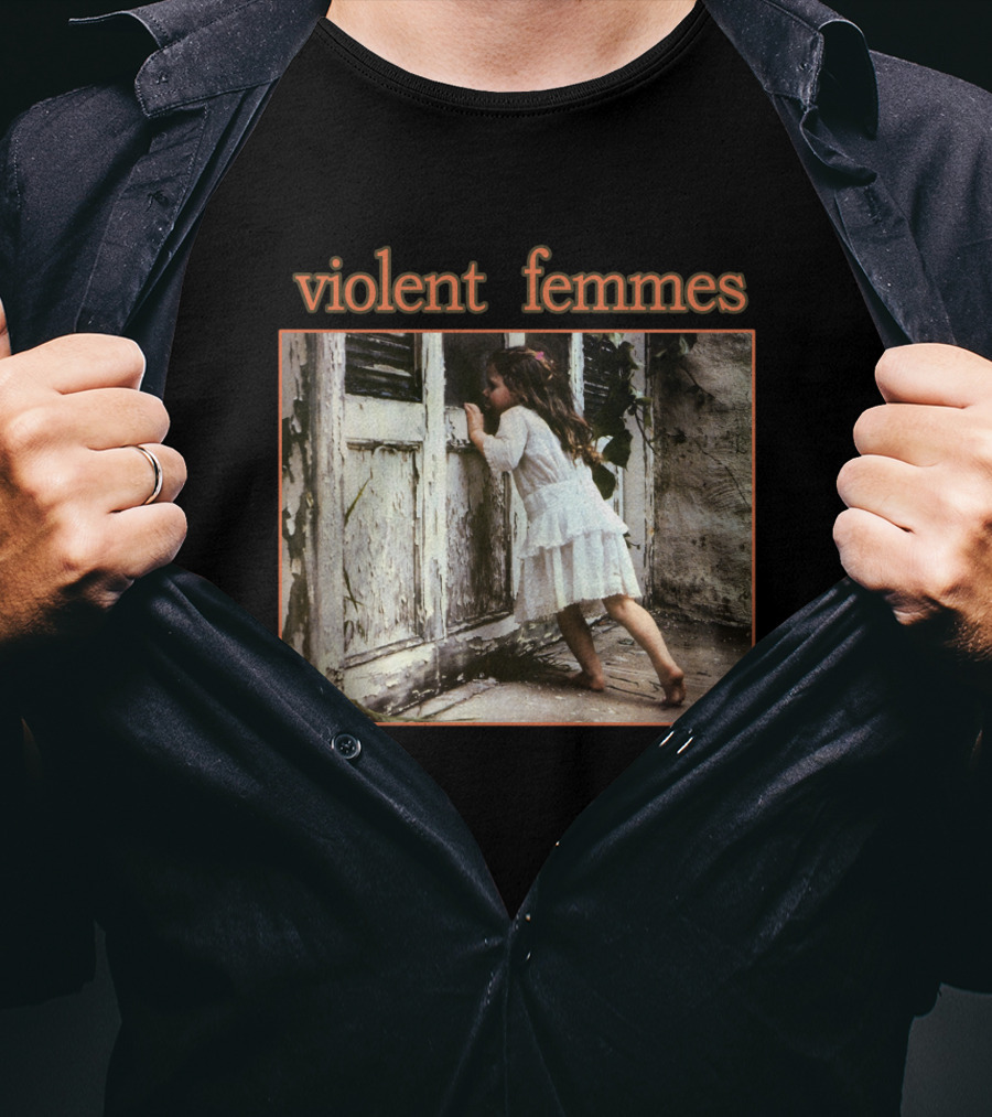 Violent Femmes Child Peeking Through Doorway Album Cover T-Shirt