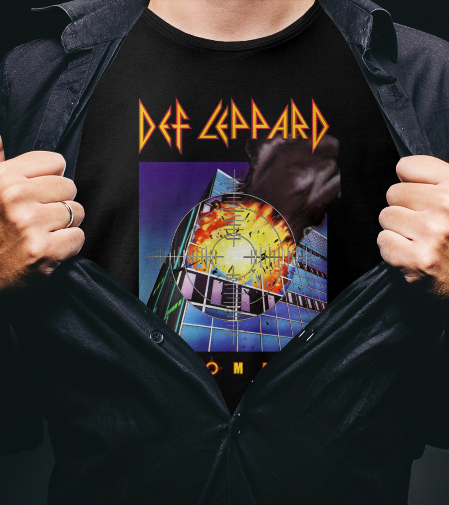 Def Leppard Pyromania Album Art Explosion Building Iconic T-Shirt