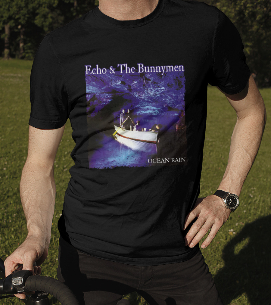 Echo And The Bunnymen Ocean Rain Blue Cave Boat Scene T-Shirt