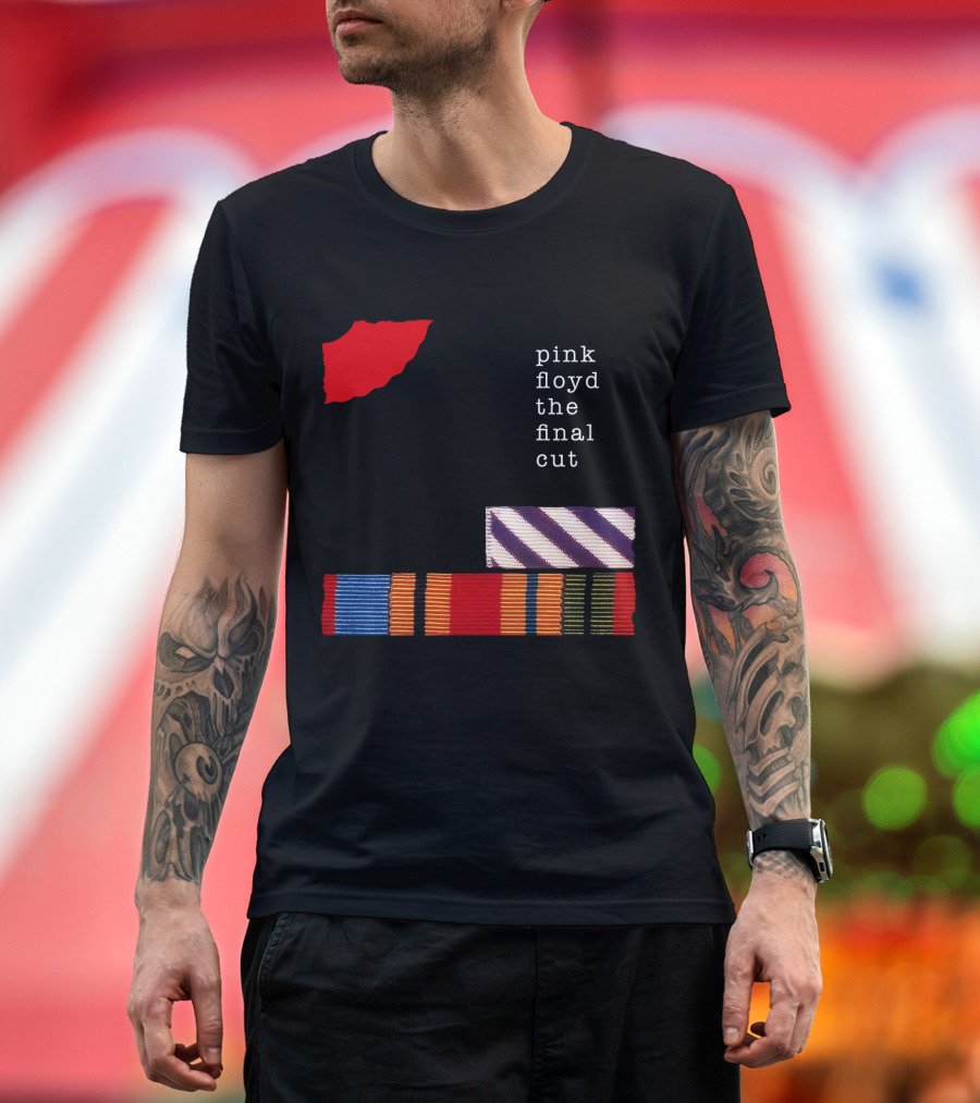 Pink Floyd The Final Cut Album Art With Military Ribbon And Black T-Shirt