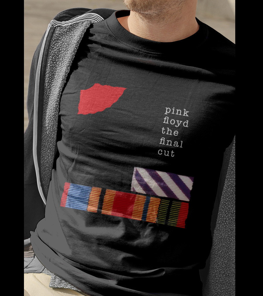 Pink Floyd The Final Cut Album Art With Military Ribbon And Black T-Shirt