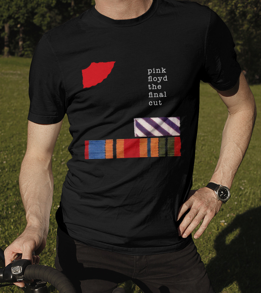 Pink Floyd The Final Cut Album Art With Military Ribbon And Black T-Shirt