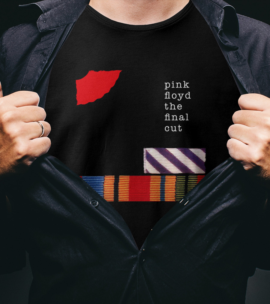 Pink Floyd The Final Cut Album Art With Military Ribbon And Black T-Shirt