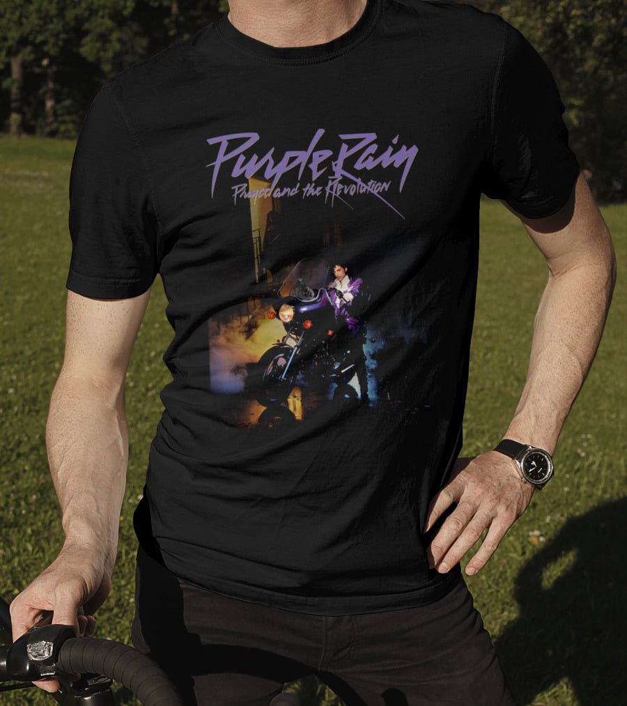 Purple Rain Prince And The Revolution Motorcycle Scene T-Shirt