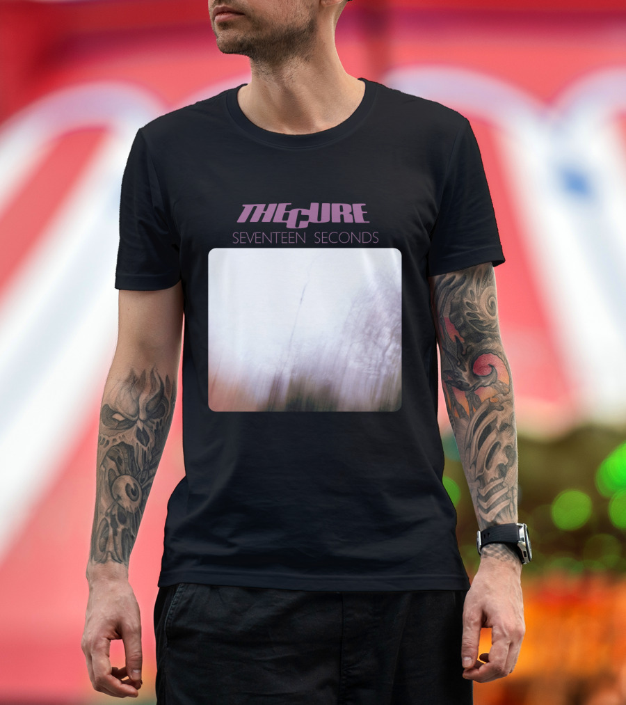 The Cure Seventeen Seconds Blurred Trees Album Cover T-Shirt