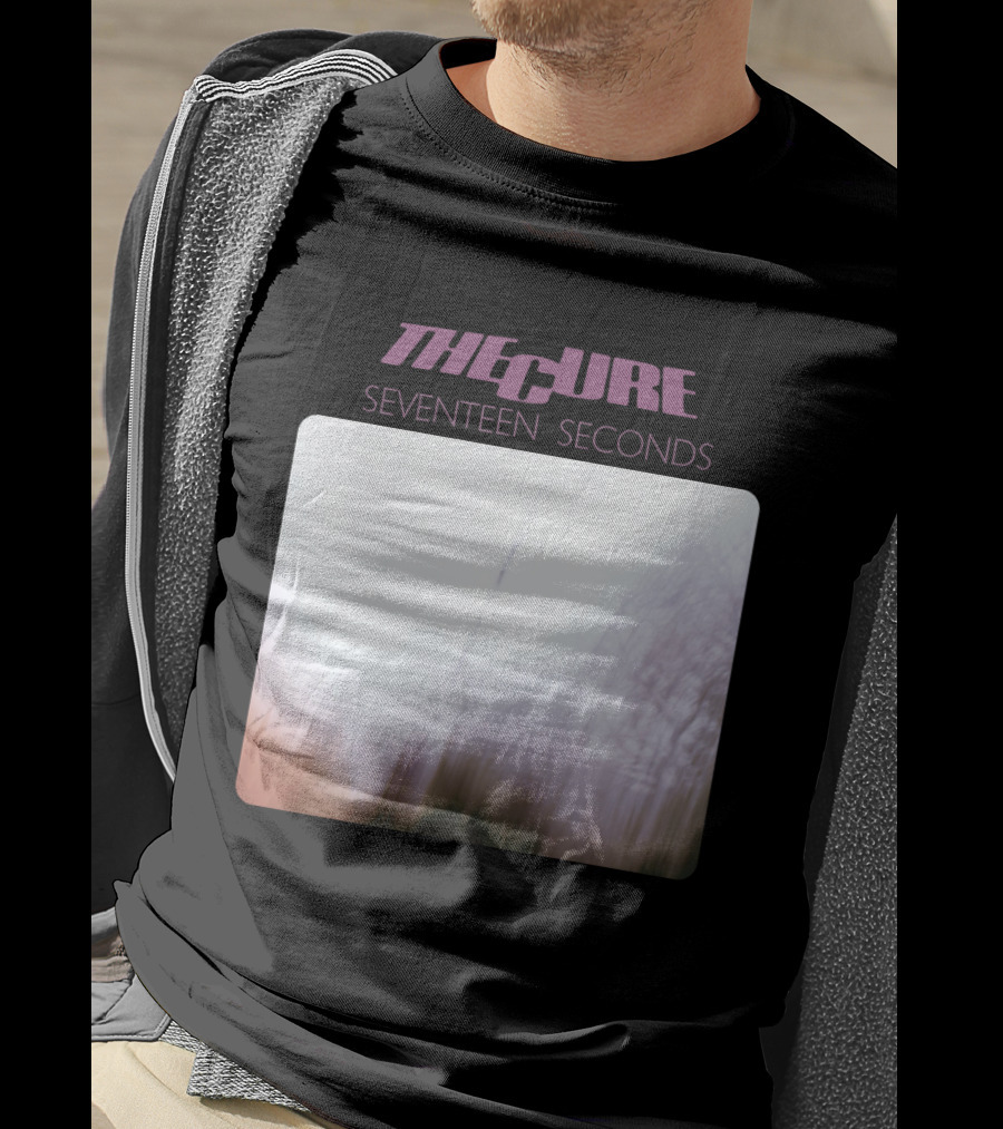 The Cure Seventeen Seconds Blurred Trees Album Cover T-Shirt