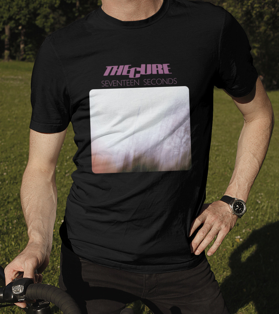 The Cure Seventeen Seconds Blurred Trees Album Cover T-Shirt