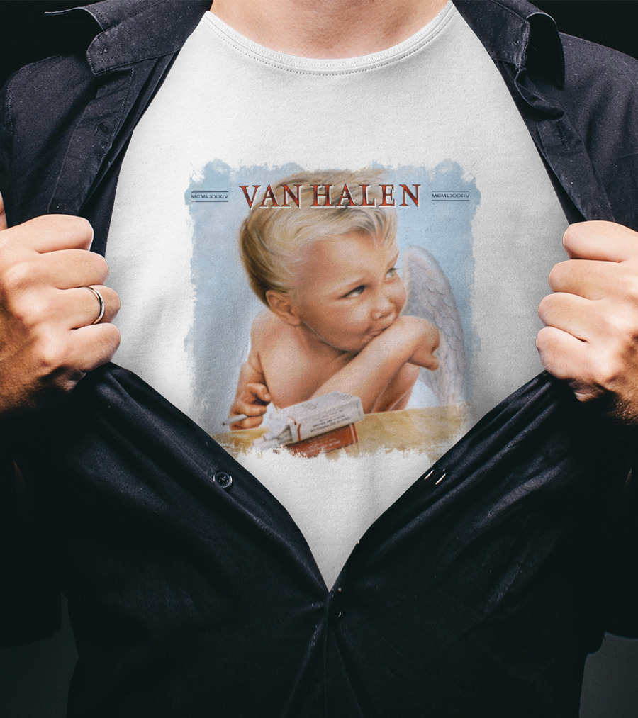 Van Halen 1984 Baby Angel Smoking Album Cover T-Shirt