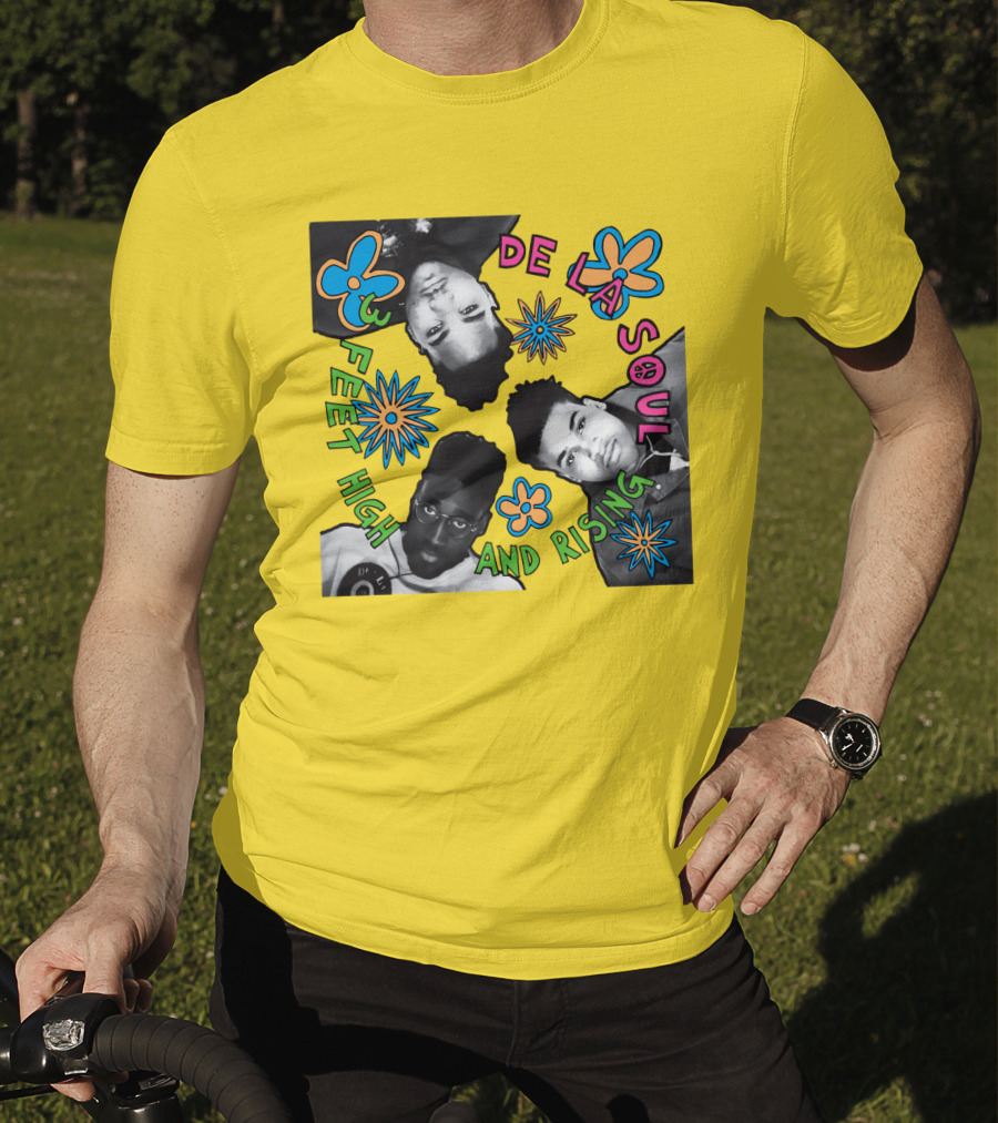 De La Soul 3 Feet High And Rising Psychedelic Flower T-Shirt
