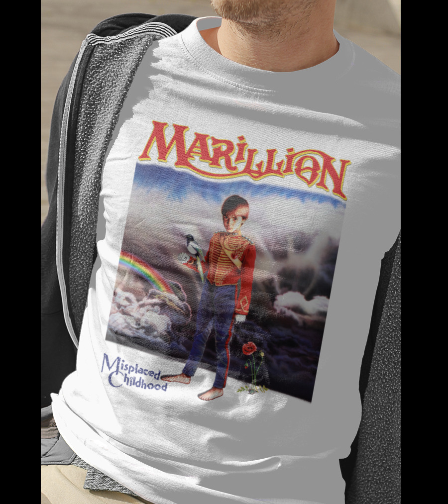 Marillion Misplaced Childhood Rainbow Cloudy Sky Soldier Boy T-Shirt
