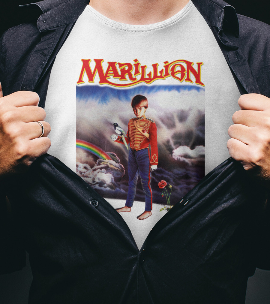 Marillion Misplaced Childhood Rainbow Cloudy Sky Soldier Boy T-Shirt