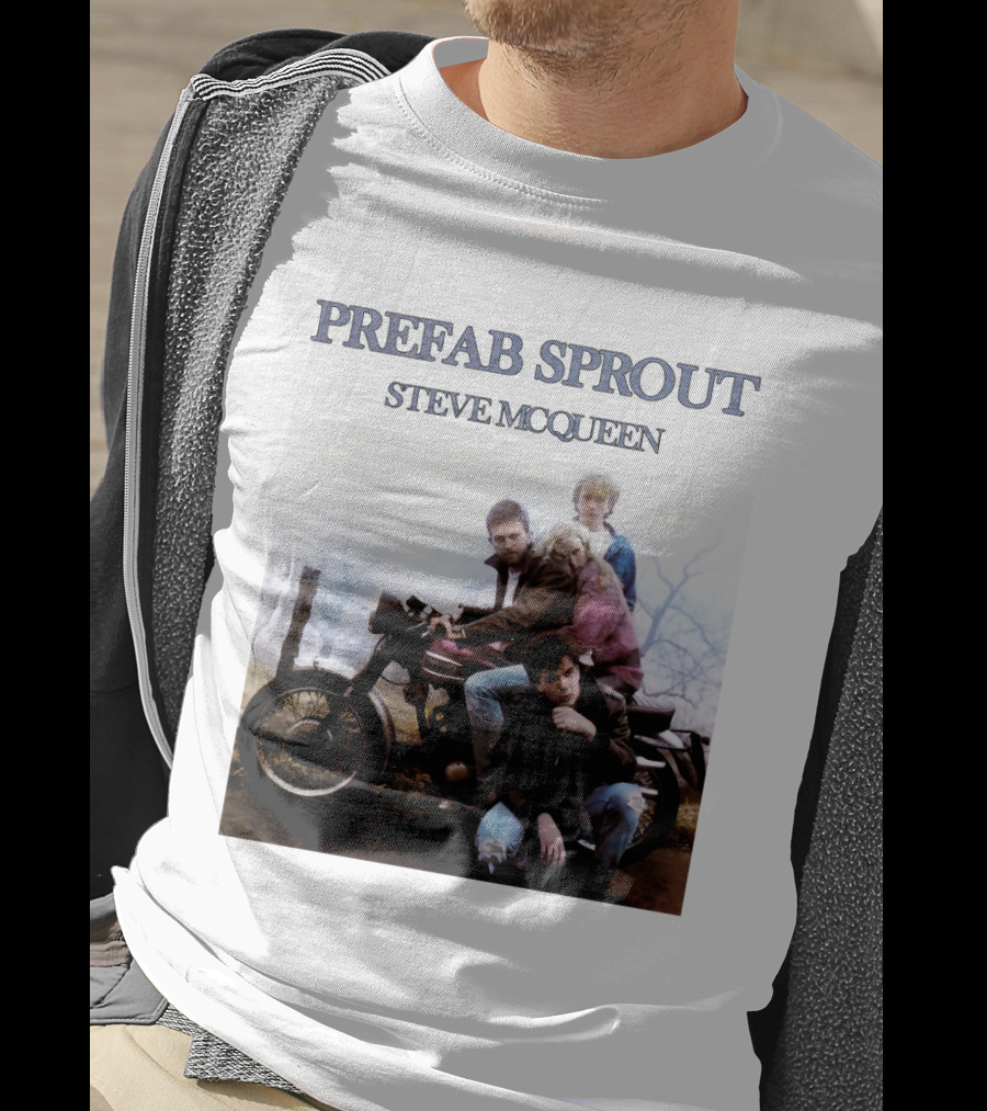 Prefab Sprout Steve McQueen Motorcycle Group Image T-Shirt