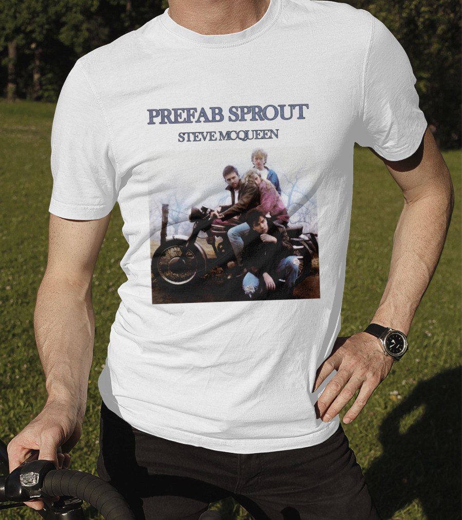 Prefab Sprout Steve McQueen Motorcycle Group Image T-Shirt