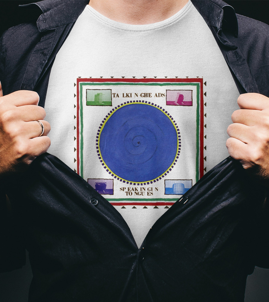 Talking Heads Speaking In Tongues Album Spiral Squares T-Shirt