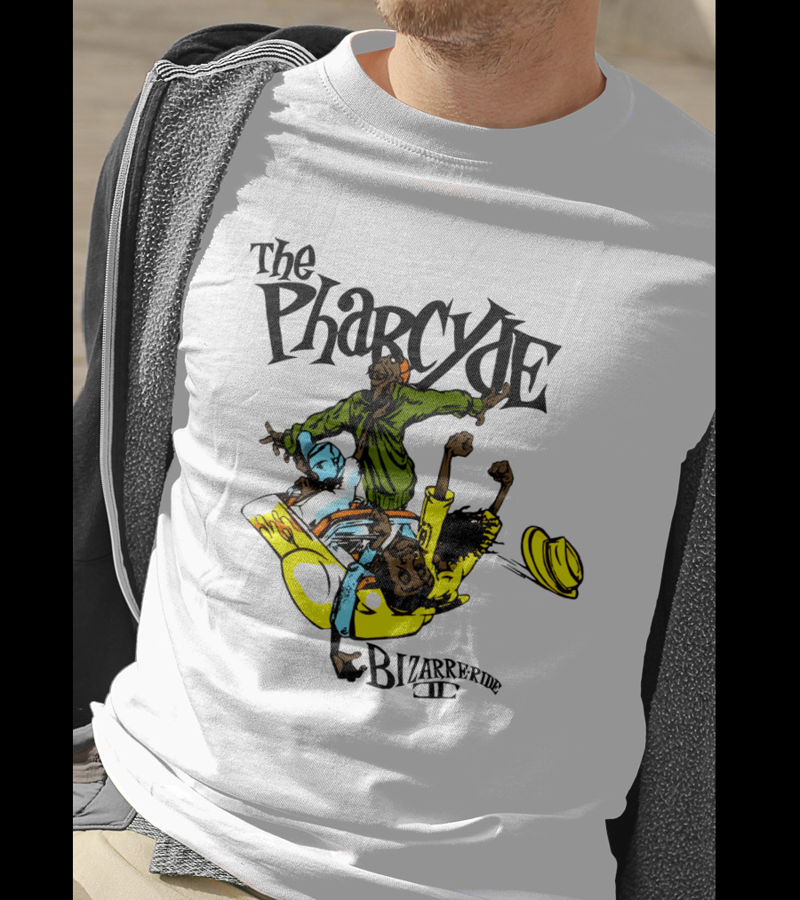 The Pharcyde Bizarre Ride Ii Cartoon Characters On Yellow Car T-Shirt
