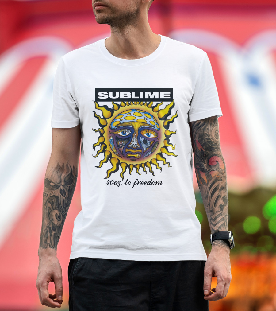 Sublime 40 Oz To Freedom Sun Face T-Shirt