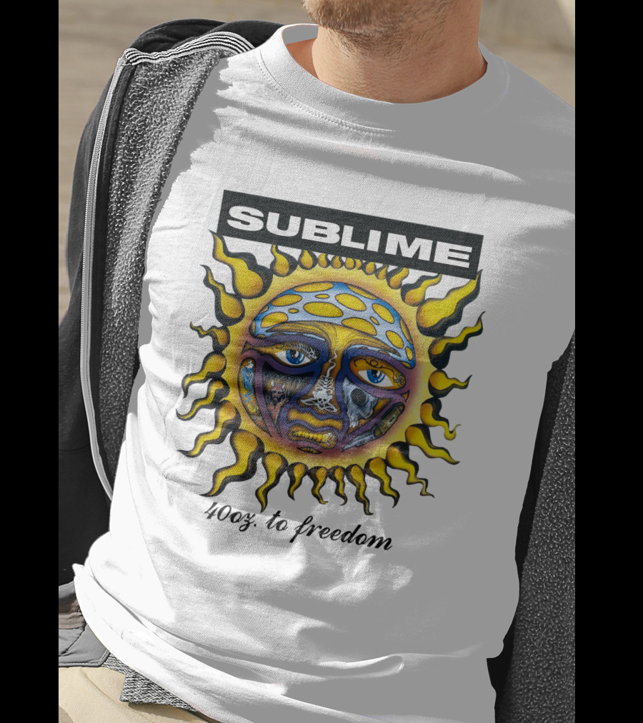 Sublime 40 Oz To Freedom Sun Face T-Shirt