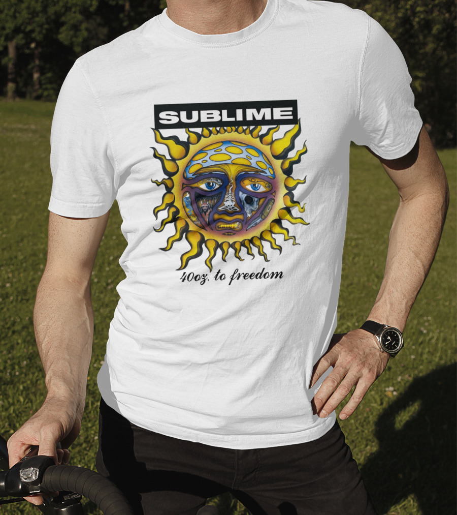 Sublime 40 Oz To Freedom Sun Face T-Shirt