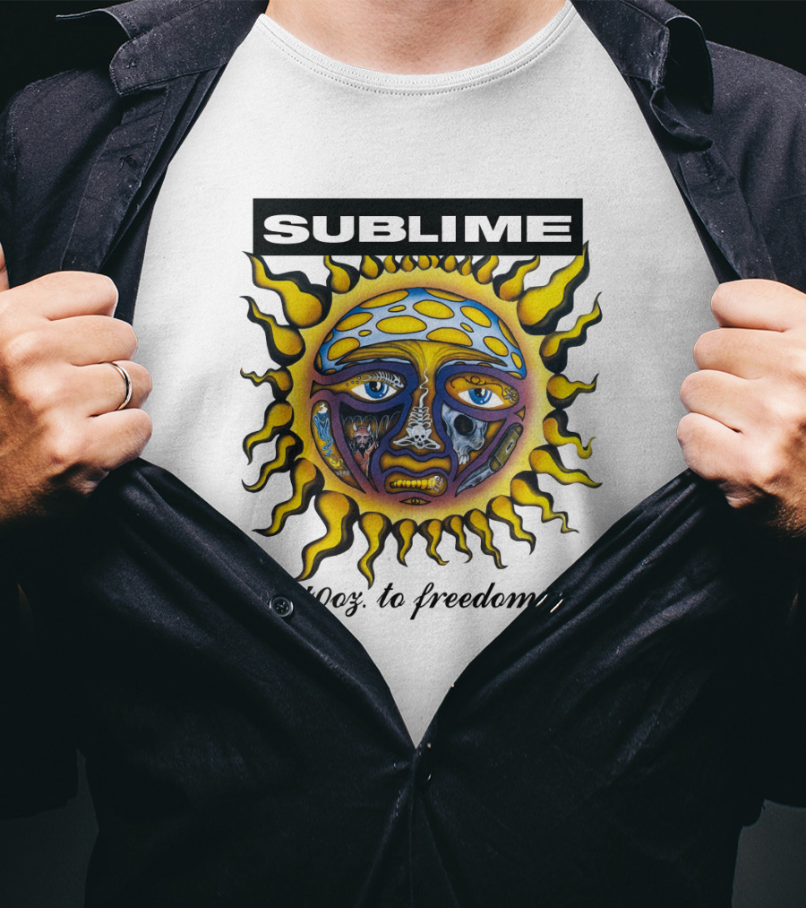 Sublime 40 Oz To Freedom Sun Face T-Shirt