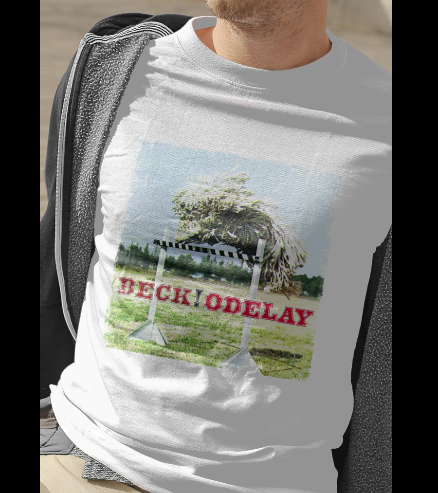 Beck Odelay Album Cover Dog Jumping Hurdle T-Shirt