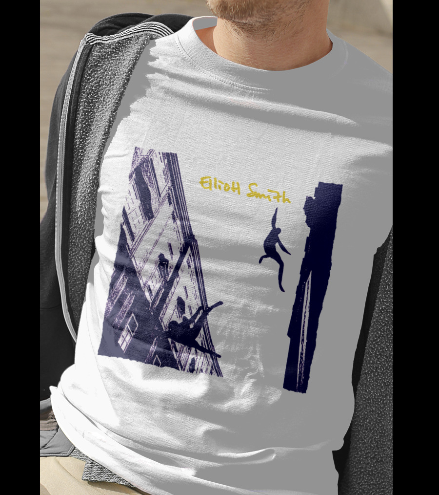 Elliott Smith Leaping Figures Urban Scene T-Shirt