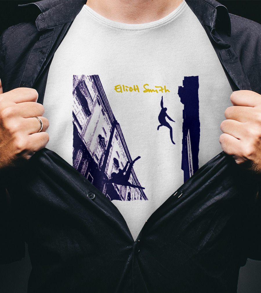 Elliott Smith Leaping Figures Urban Scene T-Shirt