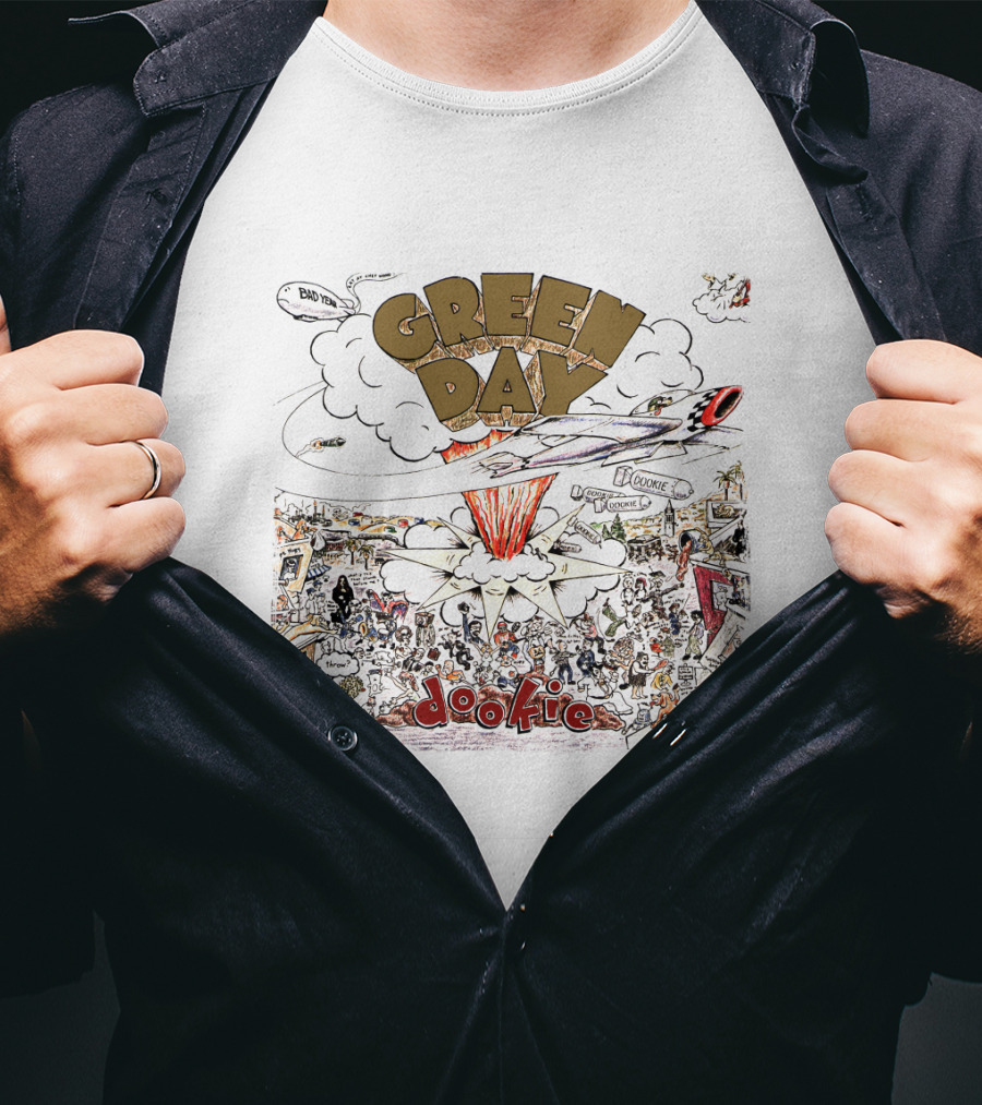 Green Day Dookie Album Cover Explosion T-Shirt