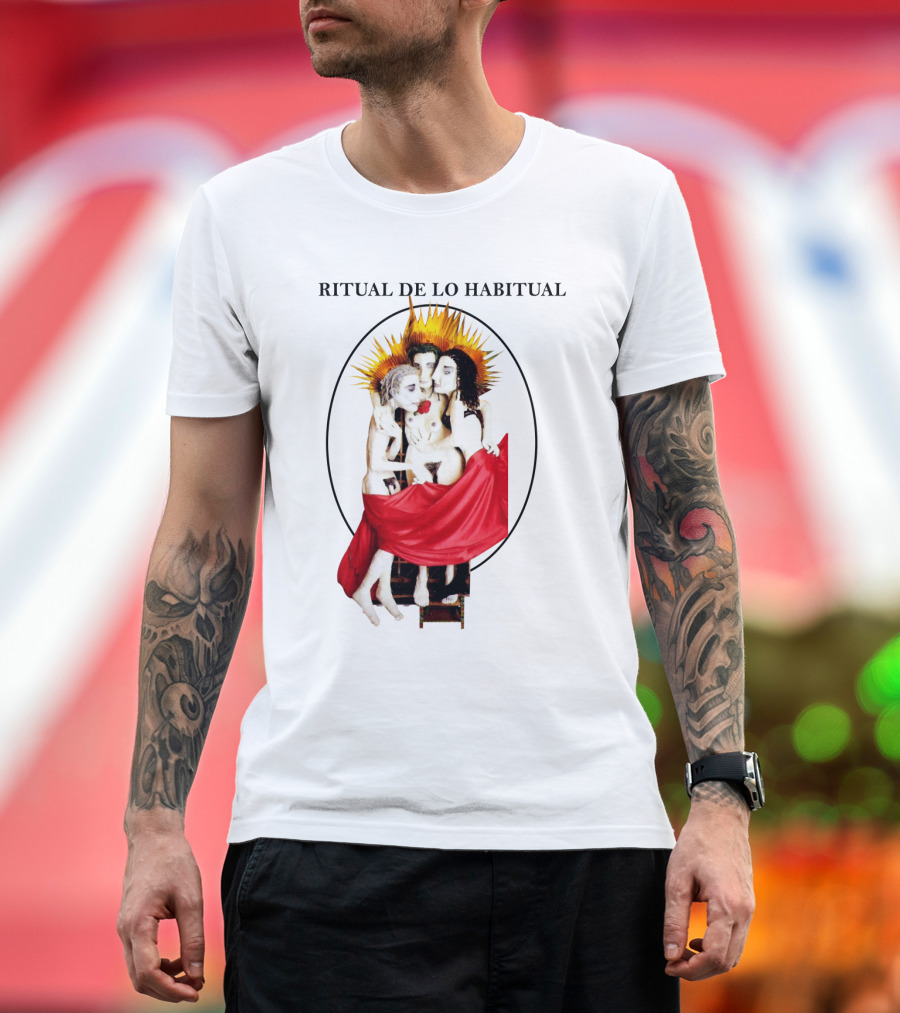 Jane's Addiction Ritual De Lo Habitual Album Cover With Red Draped Figures And Sunburst Halo T-Shirt