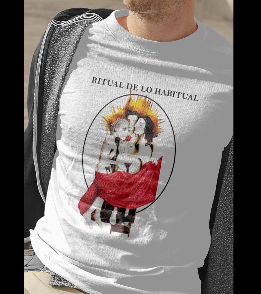 Jane's Addiction Ritual De Lo Habitual Album Cover With Red Draped Figures And Sunburst Halo T-Shirt