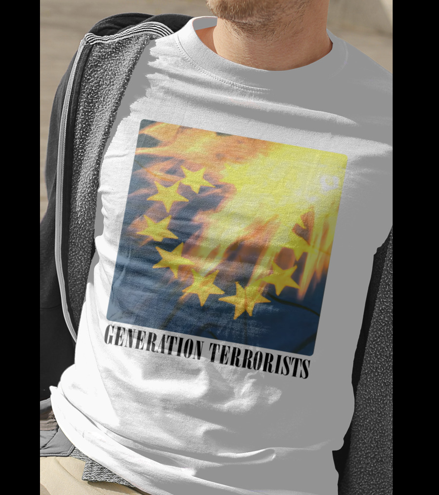 Manic Street Preachers Generation Terrorists European Flag Burning T-Shirt