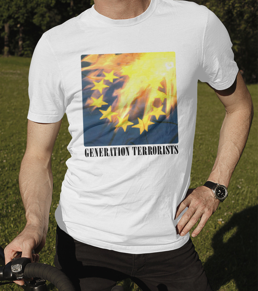 Manic Street Preachers Generation Terrorists European Flag Burning T-Shirt